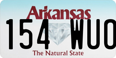 AR license plate 154WUO