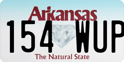 AR license plate 154WUP