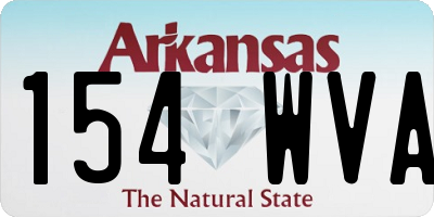 AR license plate 154WVA