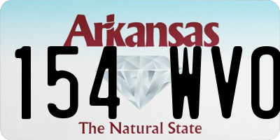 AR license plate 154WVO