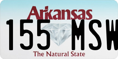 AR license plate 155MSW