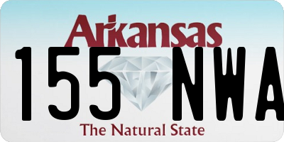 AR license plate 155NWA