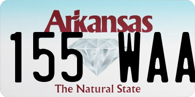 AR license plate 155WAA