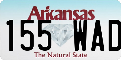 AR license plate 155WAD