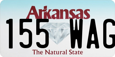 AR license plate 155WAG