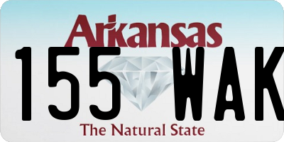 AR license plate 155WAK