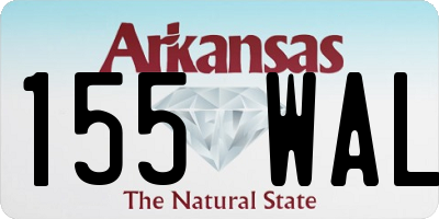 AR license plate 155WAL
