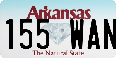 AR license plate 155WAN