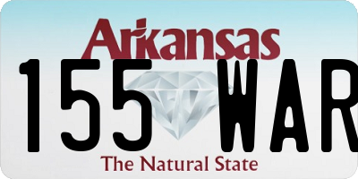 AR license plate 155WAR