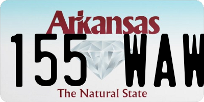 AR license plate 155WAW