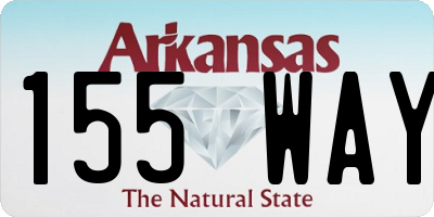 AR license plate 155WAY