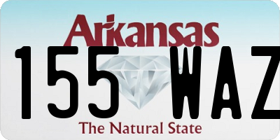 AR license plate 155WAZ