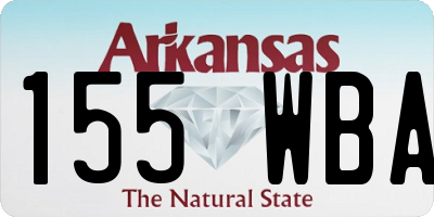 AR license plate 155WBA