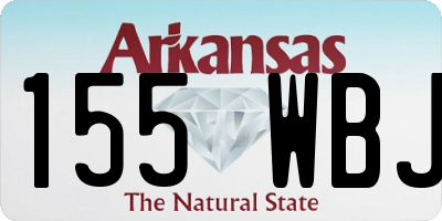 AR license plate 155WBJ