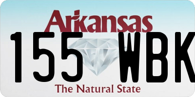 AR license plate 155WBK