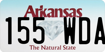 AR license plate 155WDA