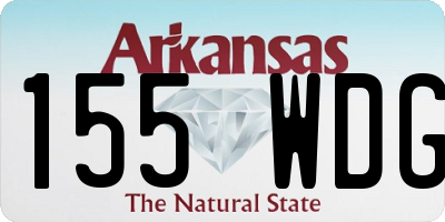 AR license plate 155WDG