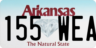 AR license plate 155WEA