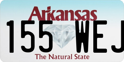 AR license plate 155WEJ