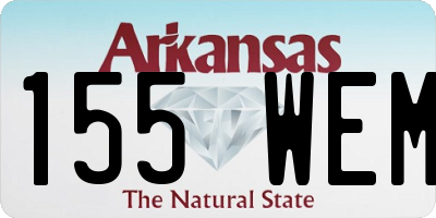 AR license plate 155WEM