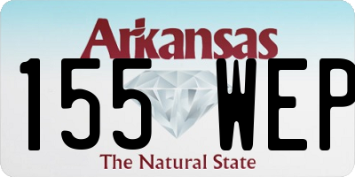 AR license plate 155WEP