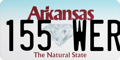 AR license plate 155WER