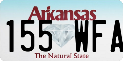 AR license plate 155WFA