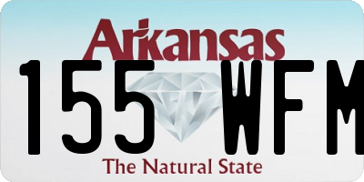 AR license plate 155WFM