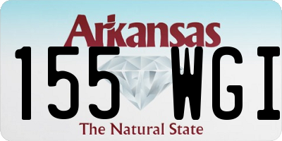 AR license plate 155WGI