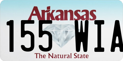 AR license plate 155WIA