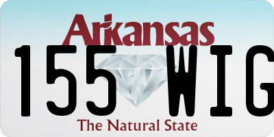 AR license plate 155WIG