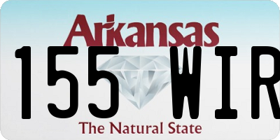 AR license plate 155WIR