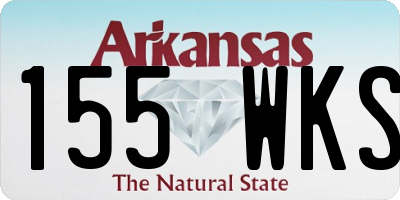 AR license plate 155WKS