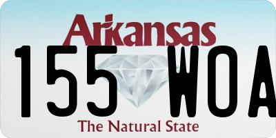 AR license plate 155WOA