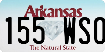 AR license plate 155WSO