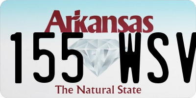 AR license plate 155WSV