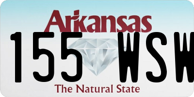 AR license plate 155WSW