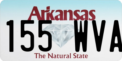 AR license plate 155WVA