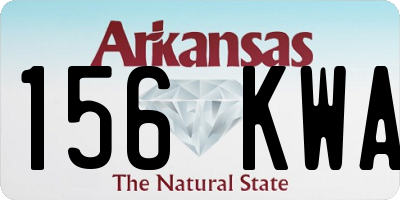 AR license plate 156KWA