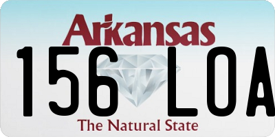 AR license plate 156LOA