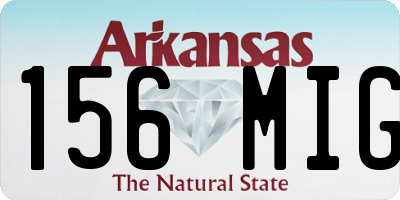 AR license plate 156MIG