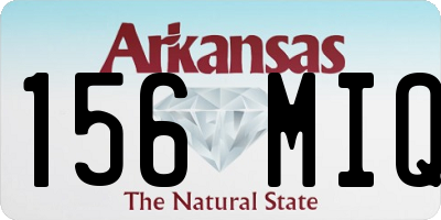 AR license plate 156MIQ
