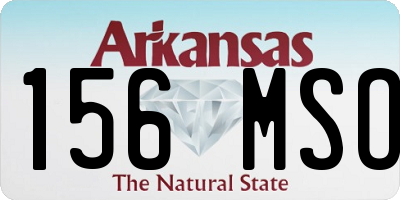 AR license plate 156MSO