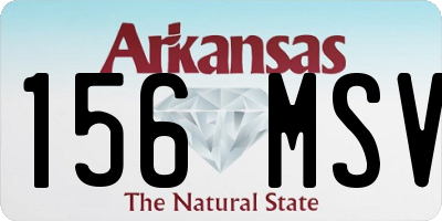 AR license plate 156MSV
