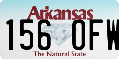 AR license plate 156OFW