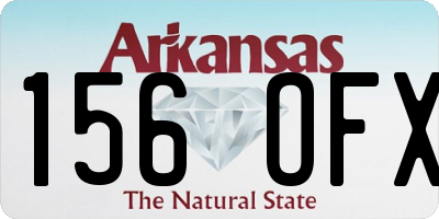 AR license plate 156OFX