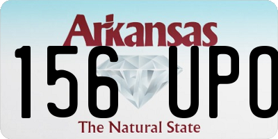 AR license plate 156UPO