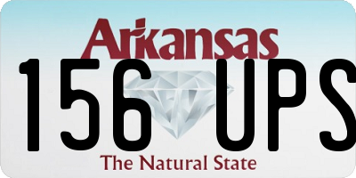AR license plate 156UPS