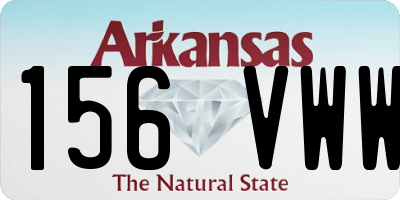 AR license plate 156VWW