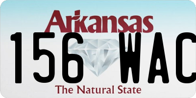 AR license plate 156WAC